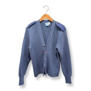 USAF Military Equipment | Classic Cardigan w/ Lapel & Elbow Details